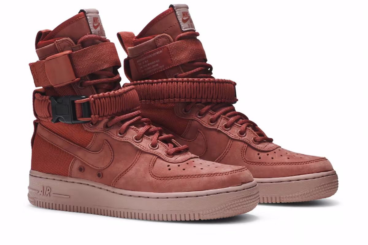 Nike Women's SF Air Force 1 High Dusty Peach, view 9