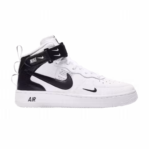 Nike Air Force 1 Mid LV8 GS 'White Black'