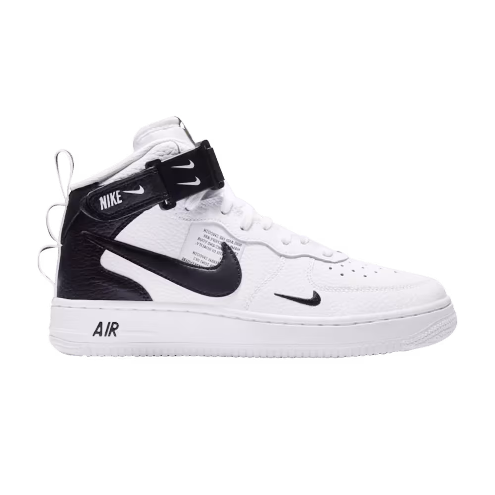 Nike Air Force 1 Mid LV8 GS White Black