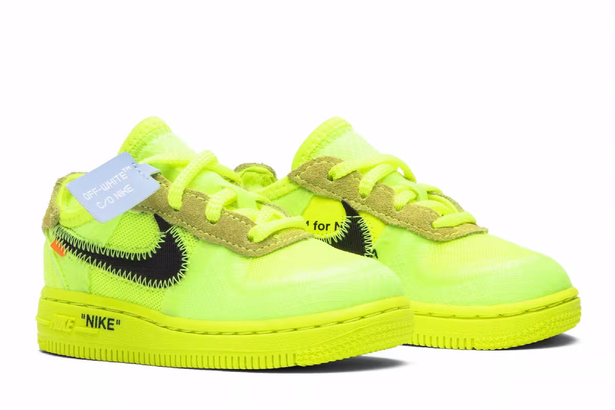 Nike Off-White x Air Force 1 Low TD Volt, view 9