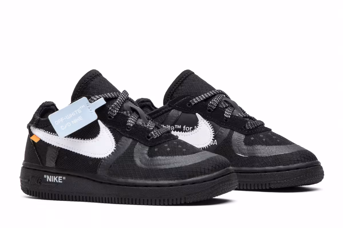 Off-White x Nike Air Force 1 Low TD Black, view 9