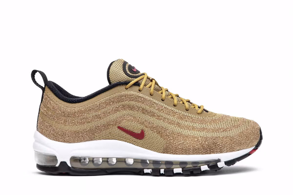 Swarovski x Nike Women's Air Max 97 LX Metallic Gold, view 2