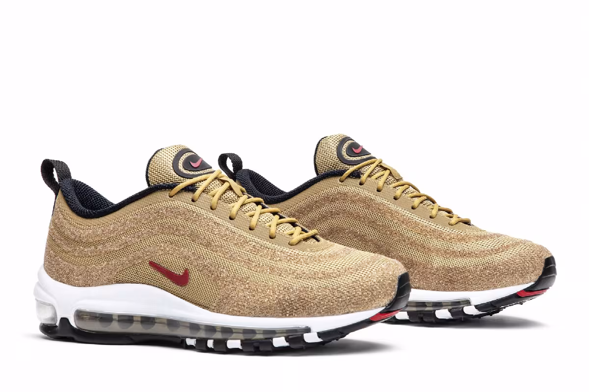 Swarovski x Nike Women's Air Max 97 LX Metallic Gold, view 9