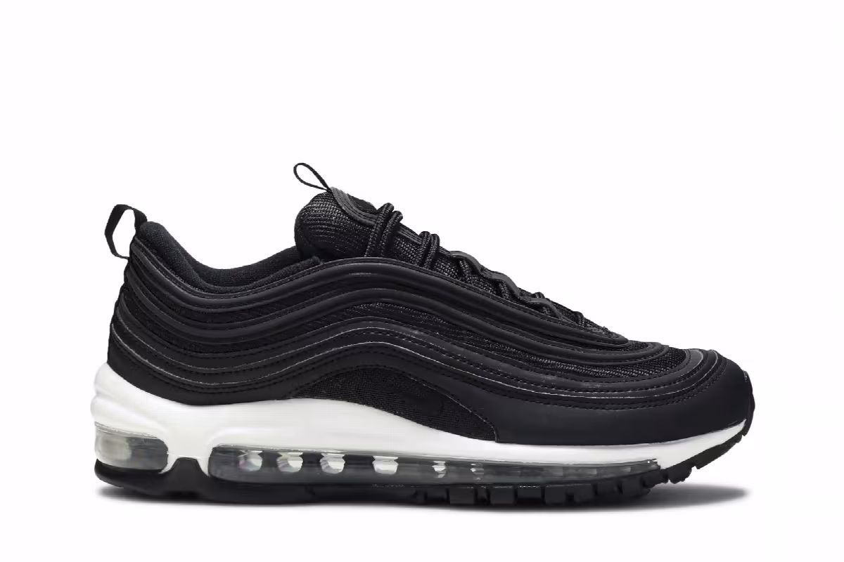 Nike Women's Air Max 97 Black White, view 2