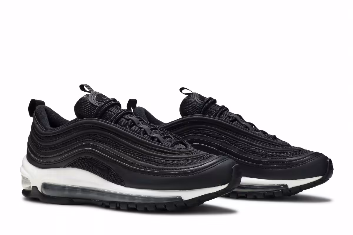 Nike Women's Air Max 97 Black White, view 9