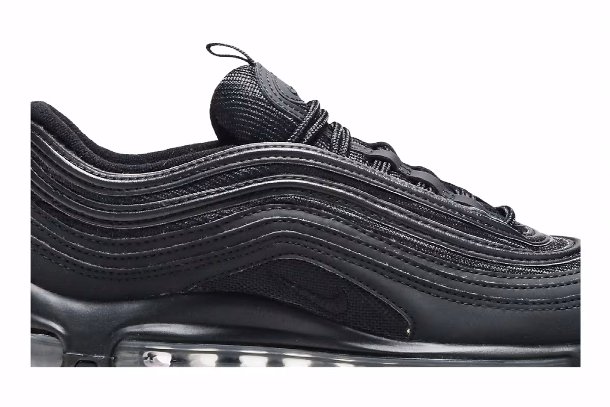 Nike Air Max 97 OG BG Triple Black, view 3