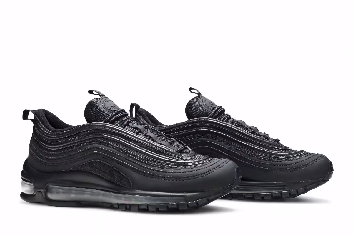 Nike Air Max 97 OG BG Triple Black, view 9