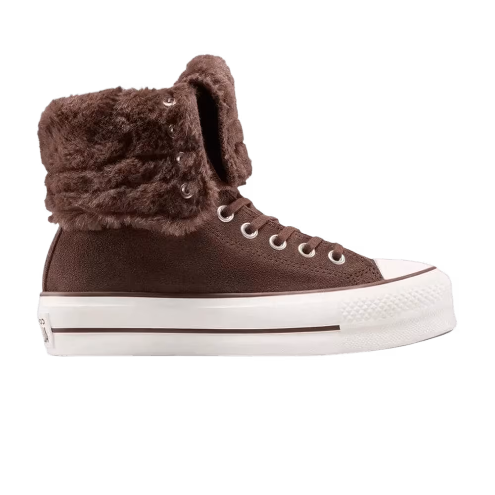 Converse Women's All Star Fold Over Lift Hi Totally Fudged