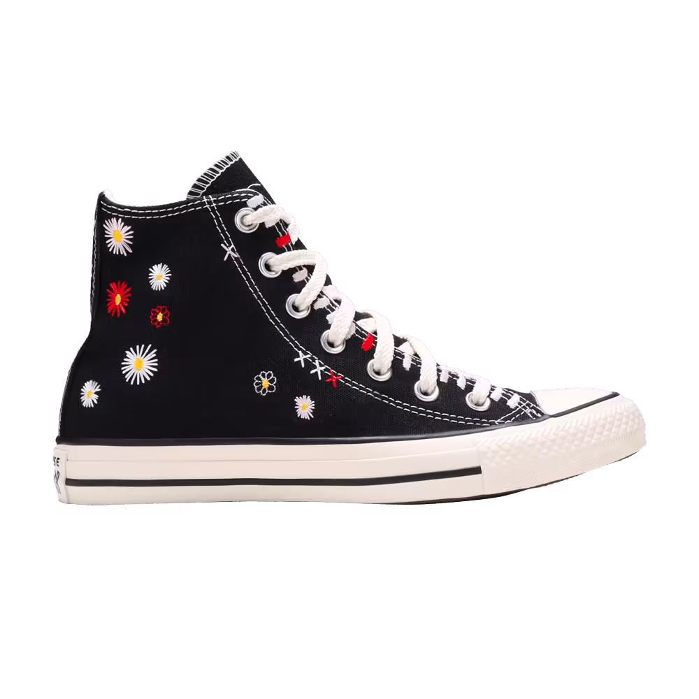 Converse Women's Chuck Taylor All Star High Daisy Embroidery - Black