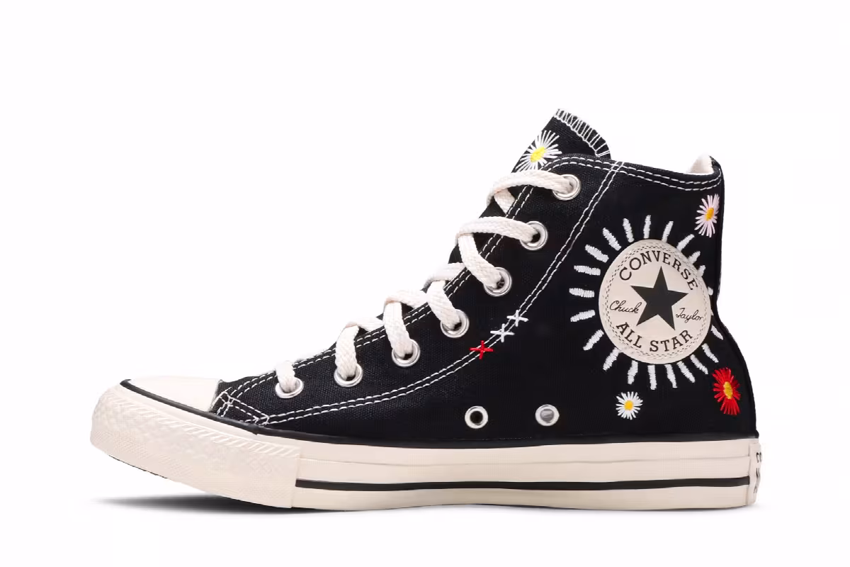 Converse Women's Chuck Taylor All Star High Daisy Embroidery - Black, view 4