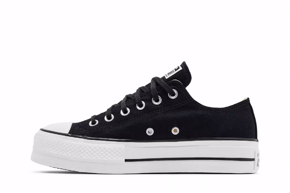 Converse Women's Chuck Taylor All Star Lift Low Black White, view 4