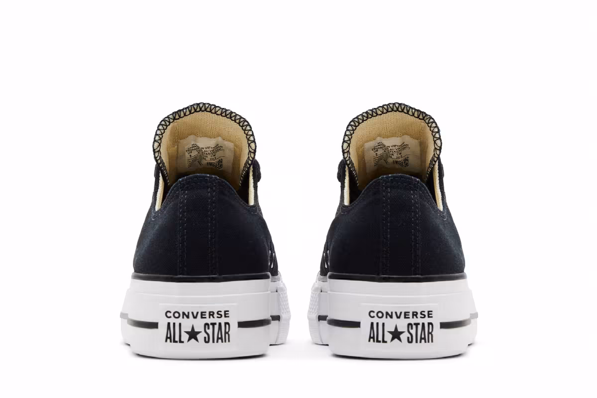 Converse Women's Chuck Taylor All Star Lift Low Black White, view 7