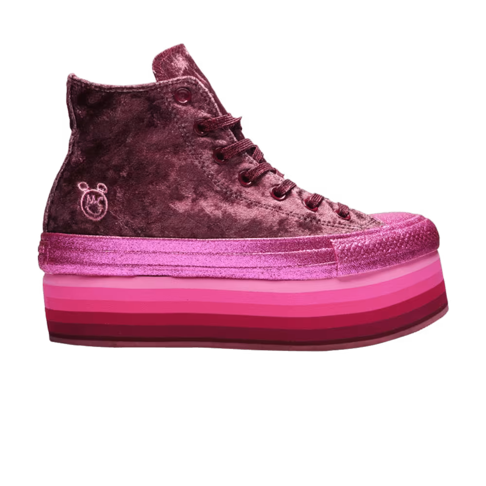 Miley Cyrus x Converse Women's Chuck Taylor All Star Platform Hi Dark Burgundy
