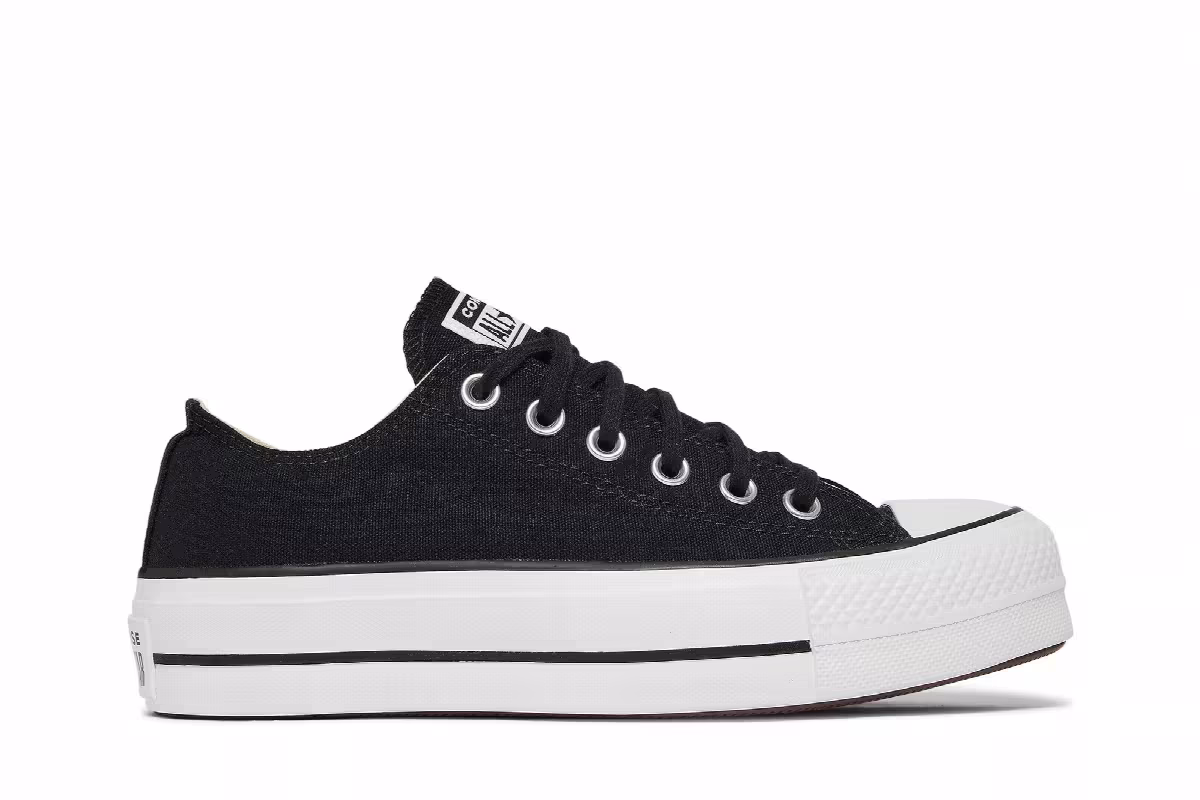 Converse Women's Chuck Taylor All Star Lift Ox Black White, view 2