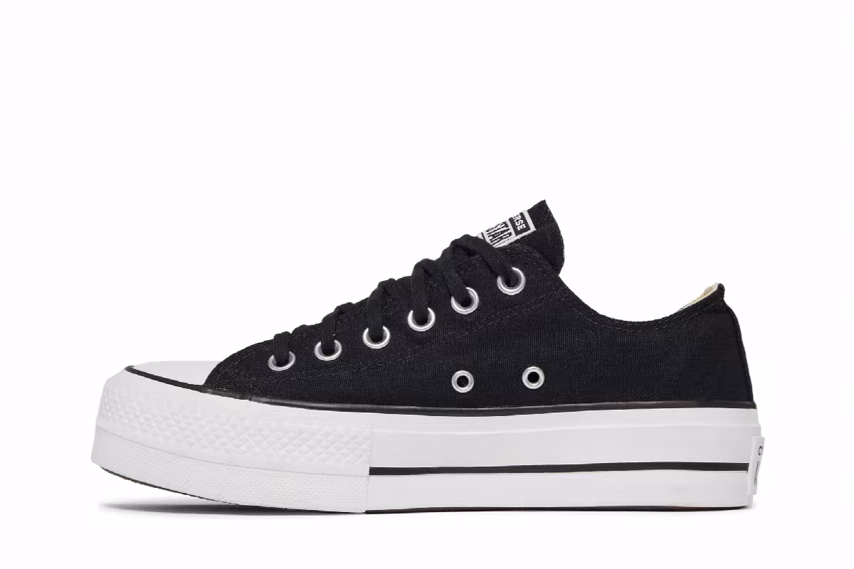 Converse Women's Chuck Taylor All Star Lift Ox Black White, view 4