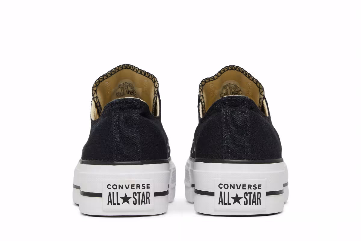 Converse Women's Chuck Taylor All Star Lift Ox Black White, view 7