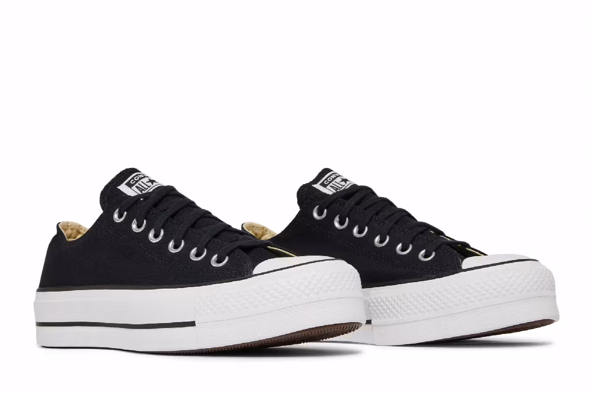 Converse Women's Chuck Taylor All Star Lift Ox Black White, view 9