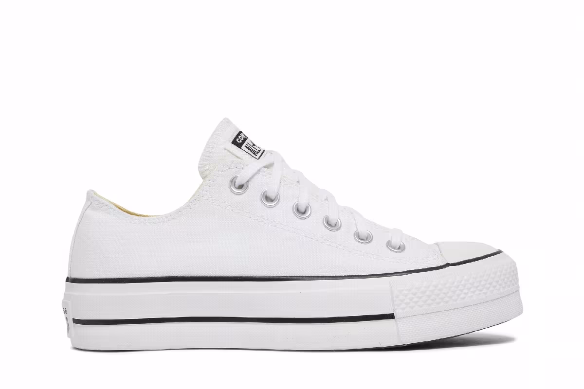 Converse Women's Chuck Taylor All Star Lift Ox White Black, view 2