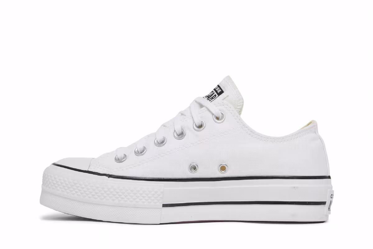 Converse Women's Chuck Taylor All Star Lift Ox White Black, view 4