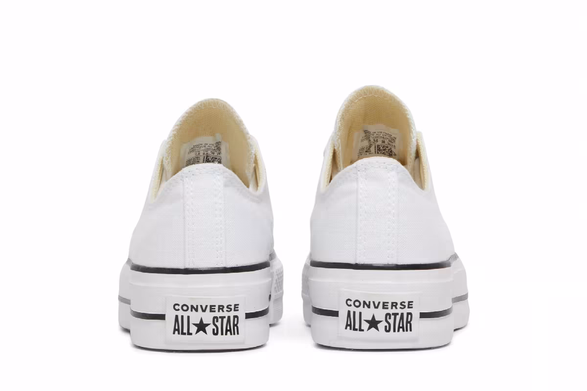 Converse Women's Chuck Taylor All Star Lift Ox White Black, view 7