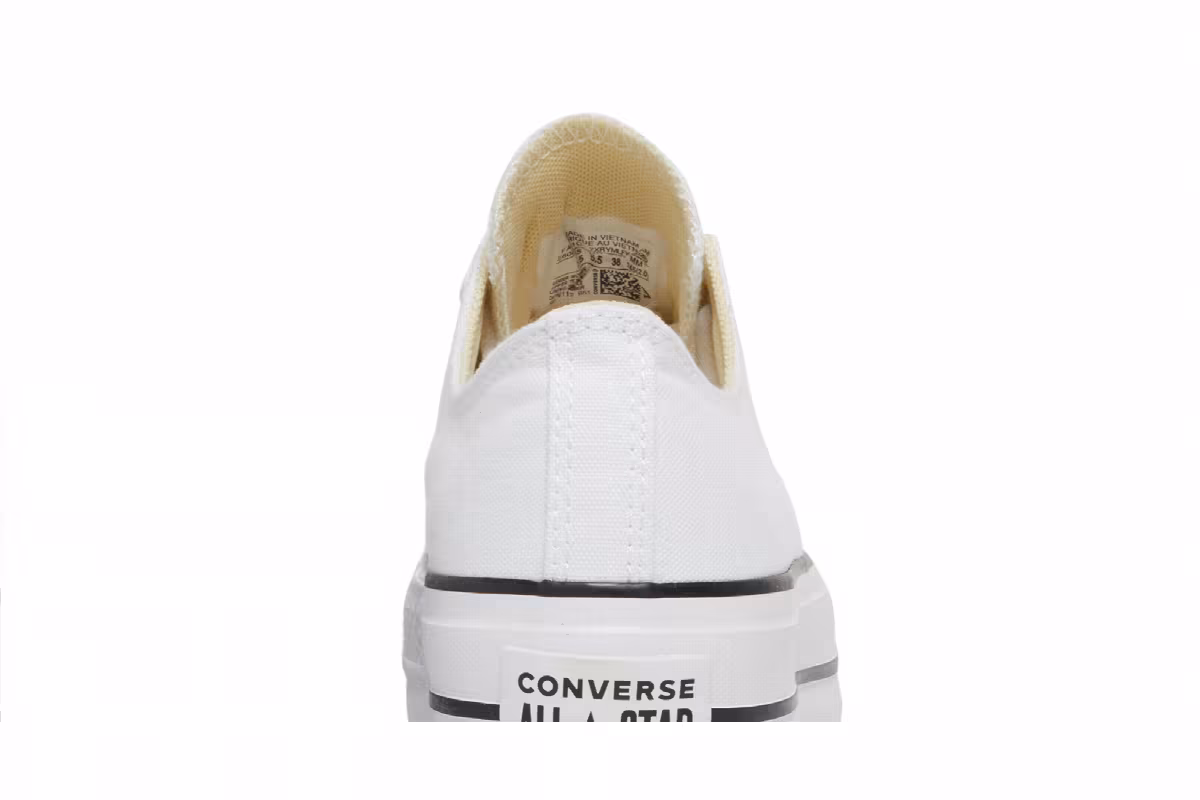 Converse Women's Chuck Taylor All Star Lift Ox White Black, view 8