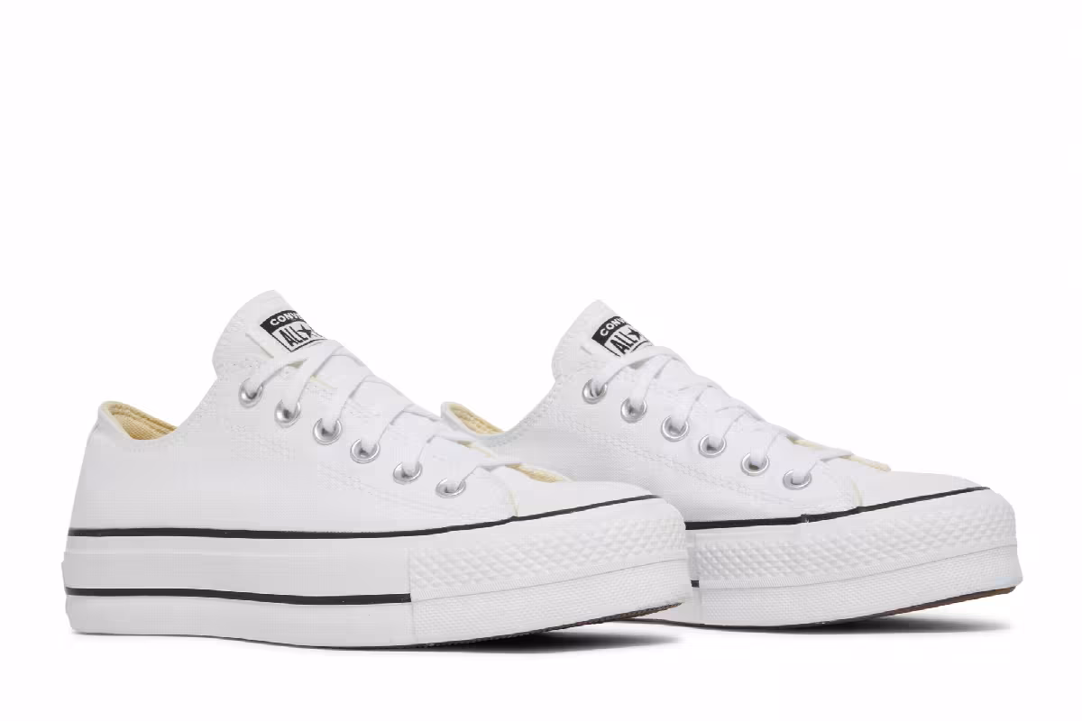 Converse Women's Chuck Taylor All Star Lift Ox White Black, view 9