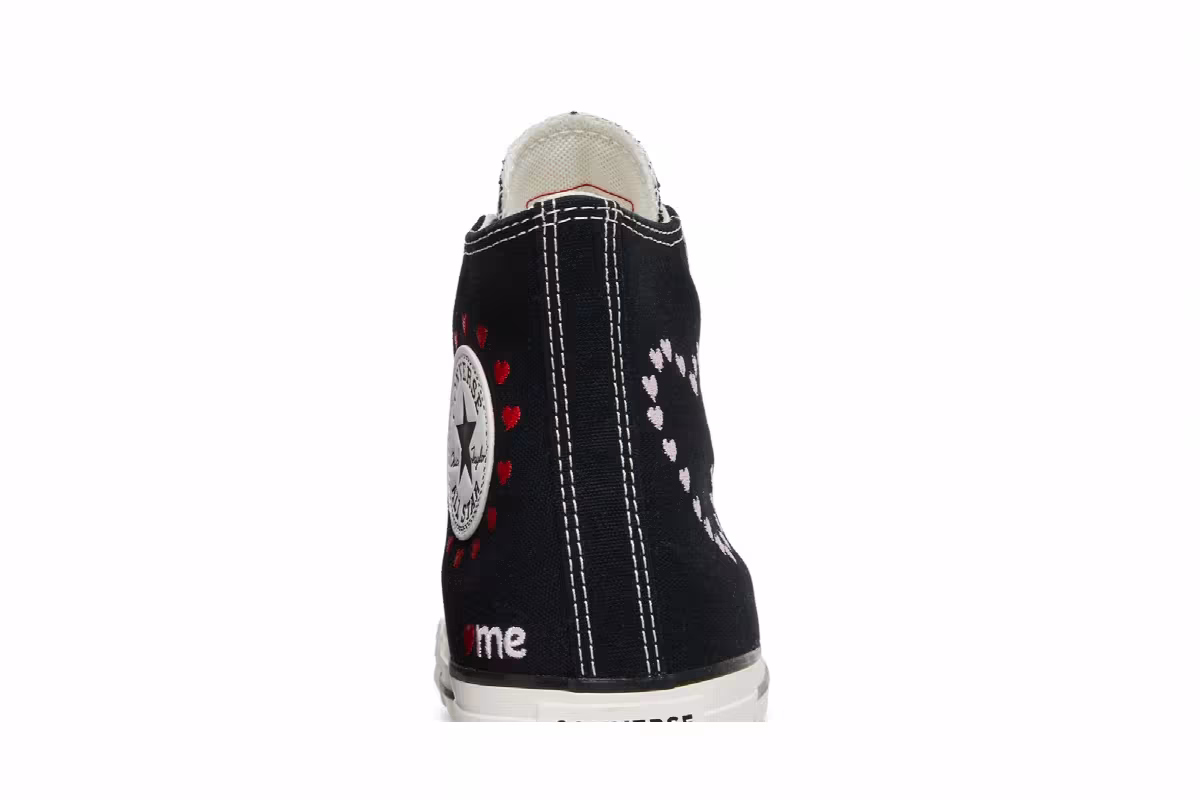 Converse Women's Chuck Taylor All Star High Embroidered Hearts - Black, view 8