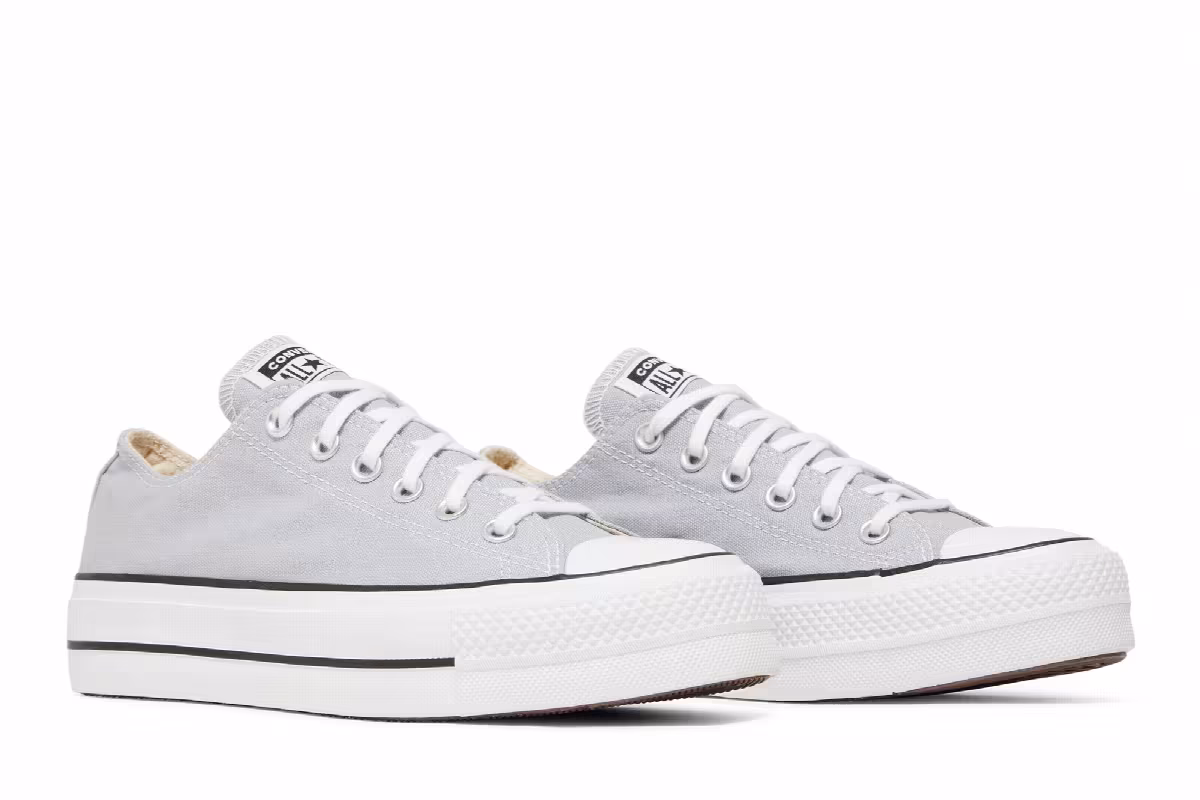 Converse Women's Chuck Taylor All Star Lift Low Wolf Grey, view 9