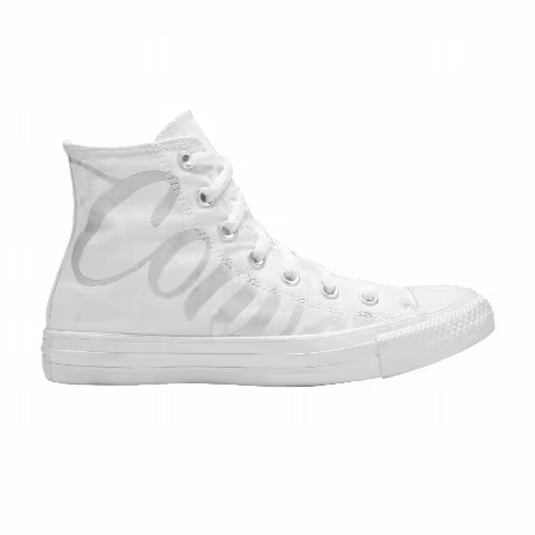 Converse Wmns Chuck Taylor All Star High 'Metallic Script Logo - White'