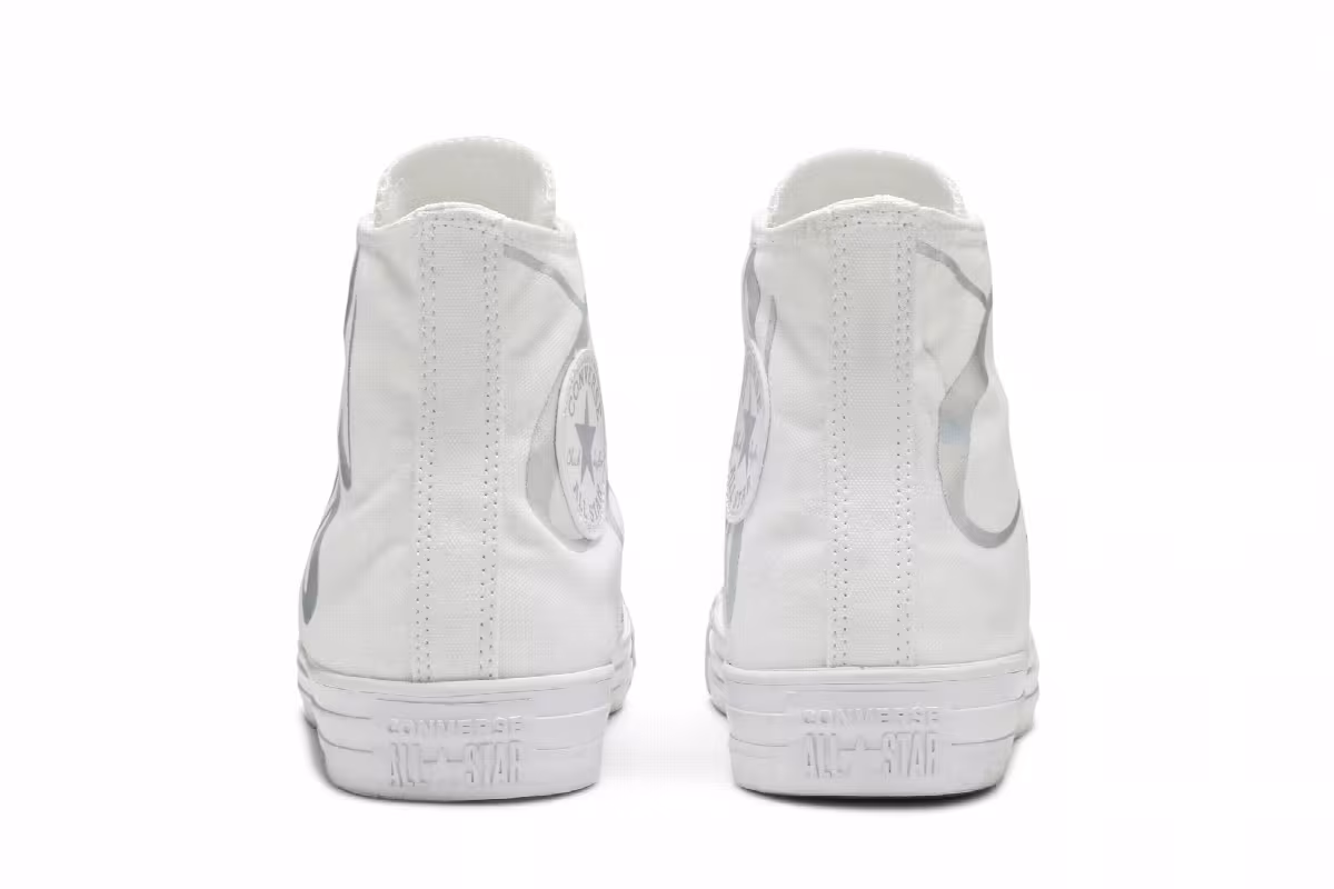 Converse Women's Chuck Taylor All Star High Metallic Script Logo - White, view 7