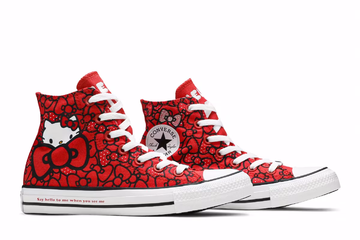 Converse Hello Kitty x Women's Chuck Taylor All Star Hi Red, view 9