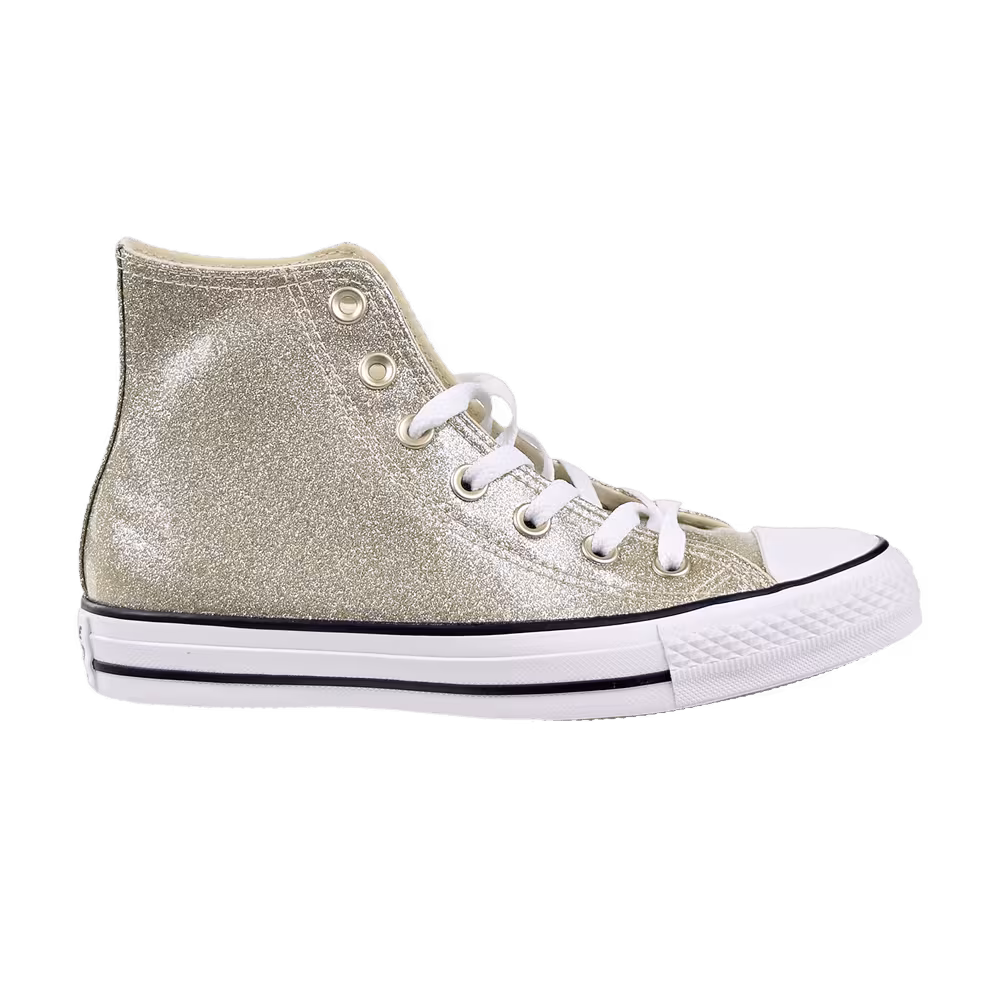 Converse Women's Chuck Taylor All Star High Light Gold Glitters