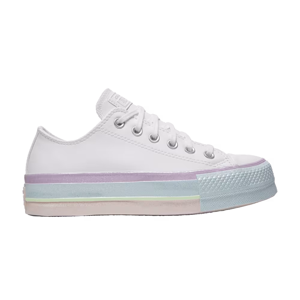 Converse Women's Chuck Taylor All Star Lift Low White Lilac Blue