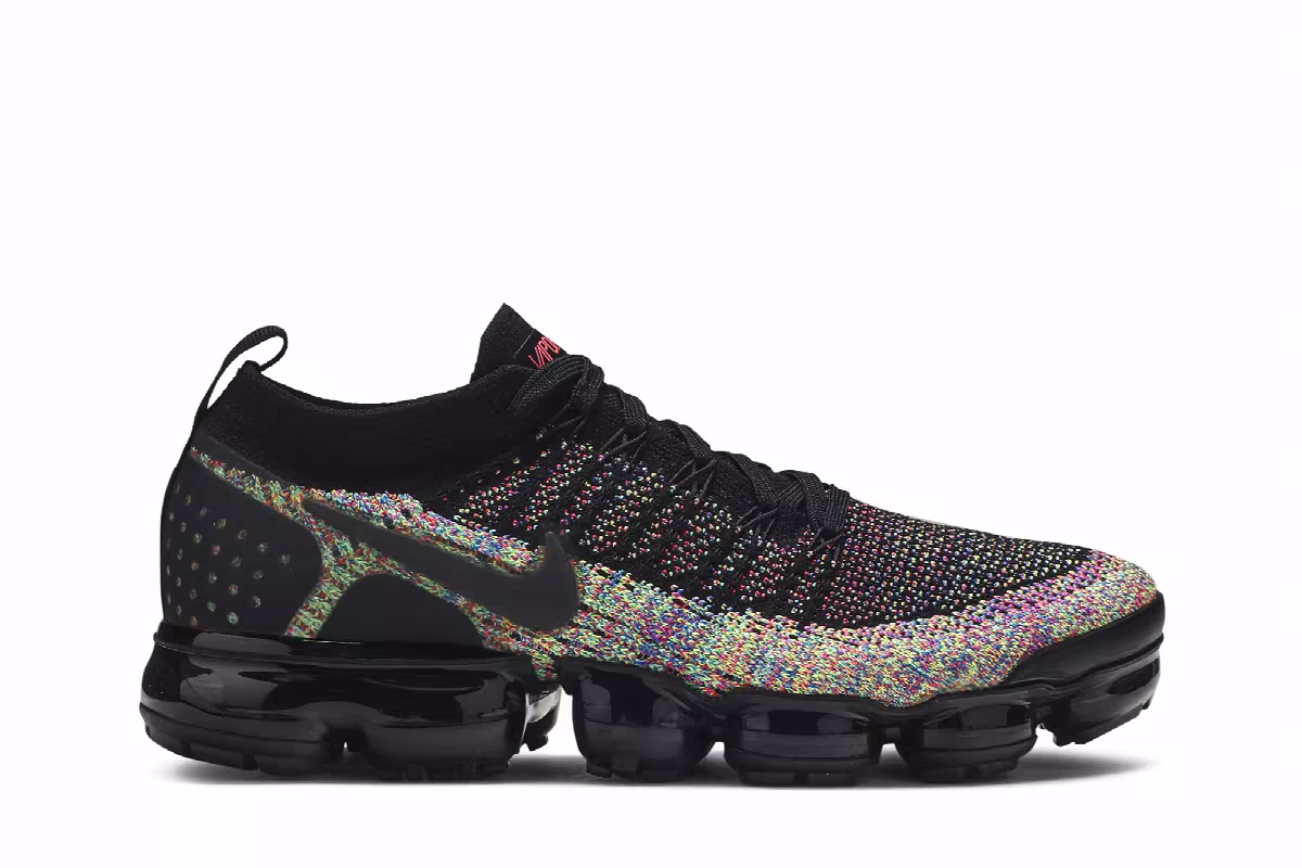Nike Air VaporMax Flyknit 2 Black Multi-Color, view 2