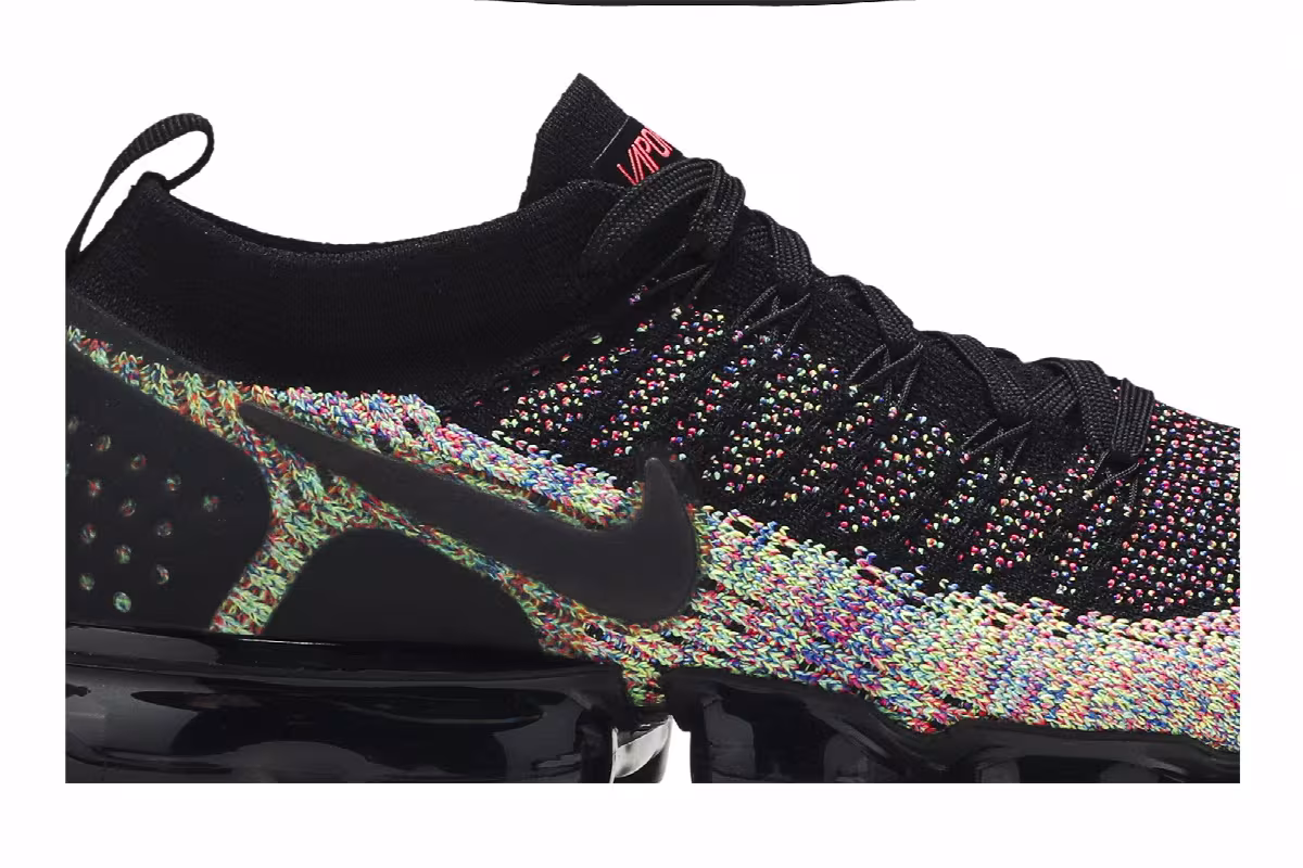 Nike Air VaporMax Flyknit 2 Black Multi-Color, view 3