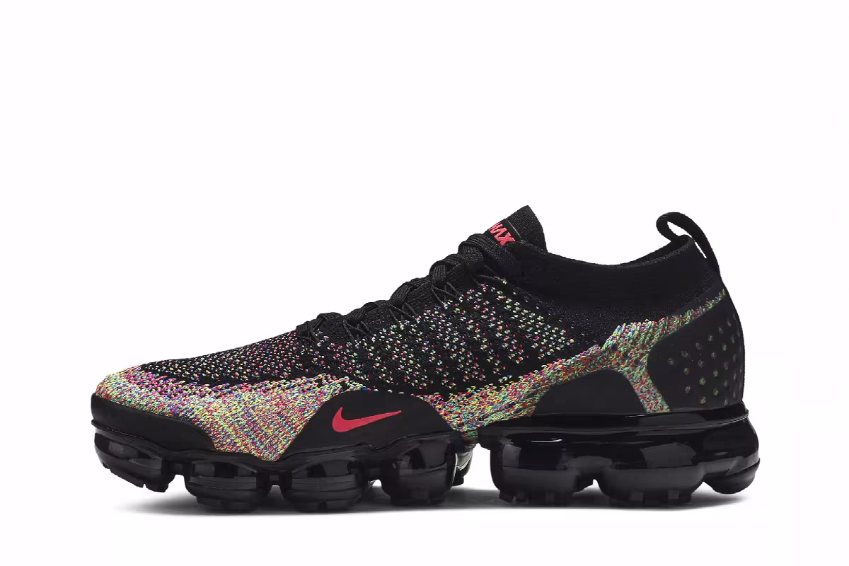 Nike Air VaporMax Flyknit 2 Black Multi-Color, view 4