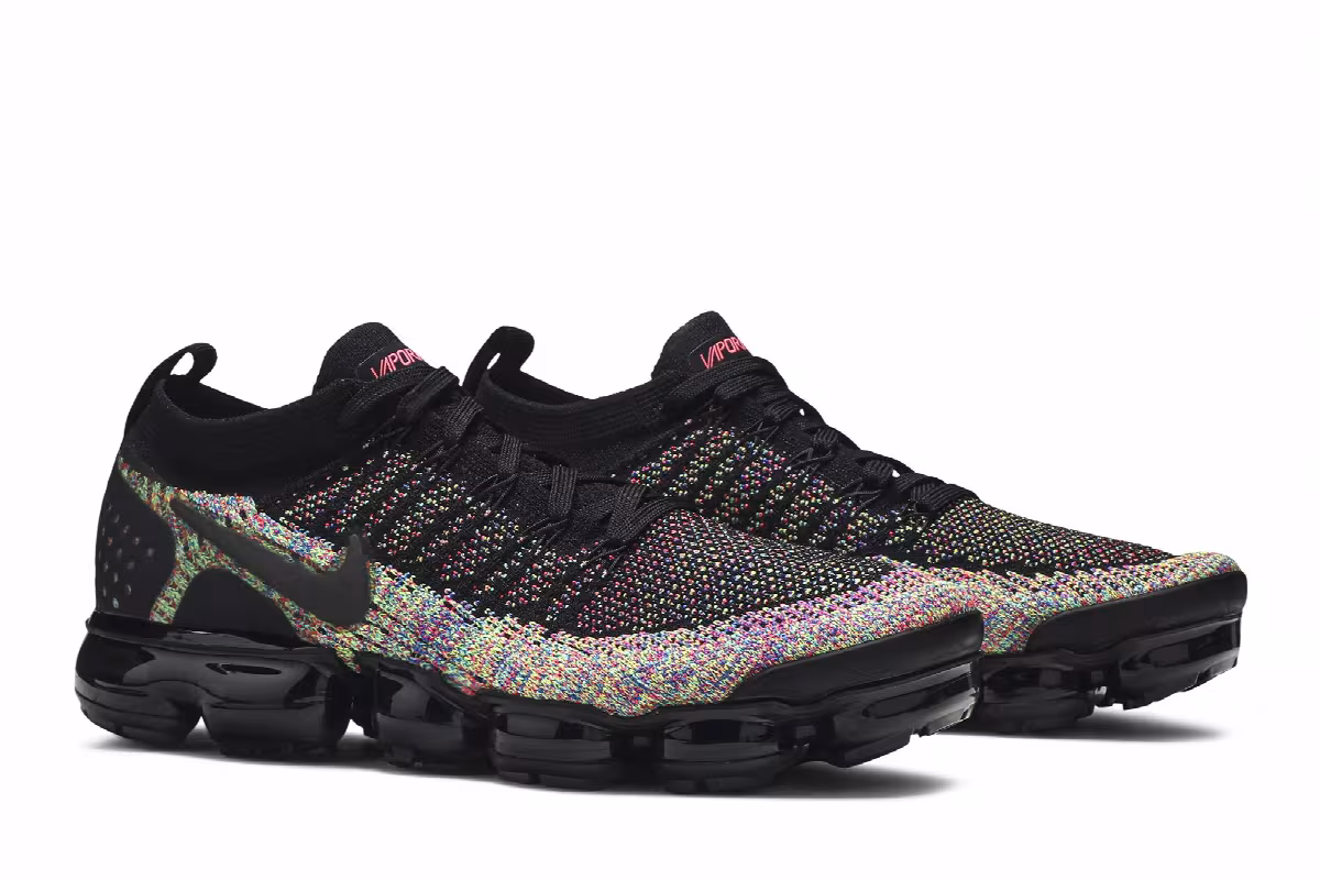 Nike Air VaporMax Flyknit 2 Black Multi-Color, view 9