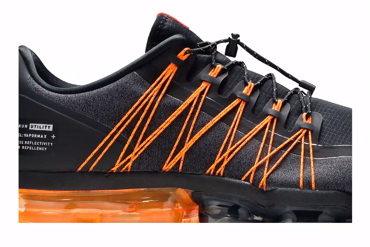 Nike Air VaporMax Run Utility Black Orange, view 3