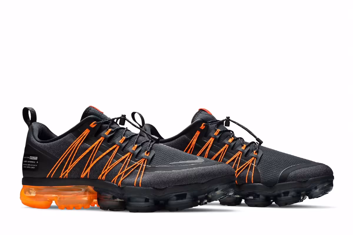 Nike Air VaporMax Run Utility Black Orange, view 9