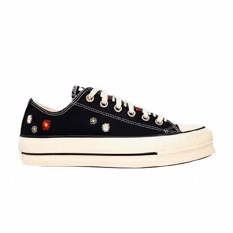 Converse Wmns Chuck Taylor All Star Lift Low 'Daisy Embroidery - Black'