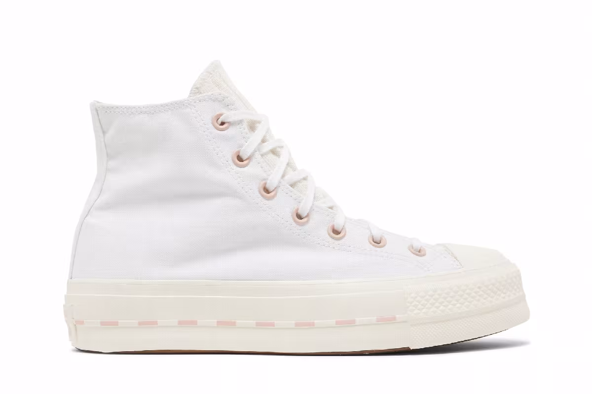 Converse Women's Chuck Taylor All Star Lift High White Pink Clay, view 2