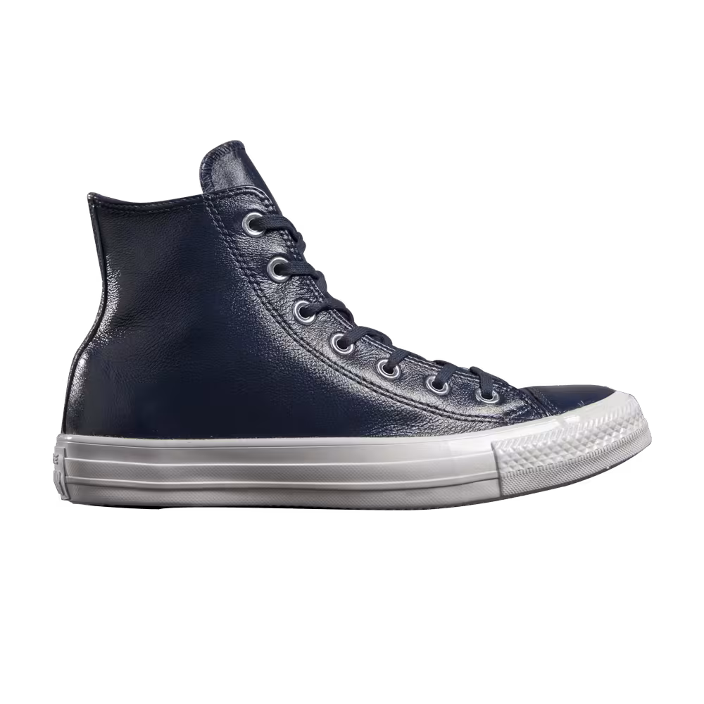 Converse Women's Chuck Taylor All Star Crinkled Patent Leather Hi Midnight Navy