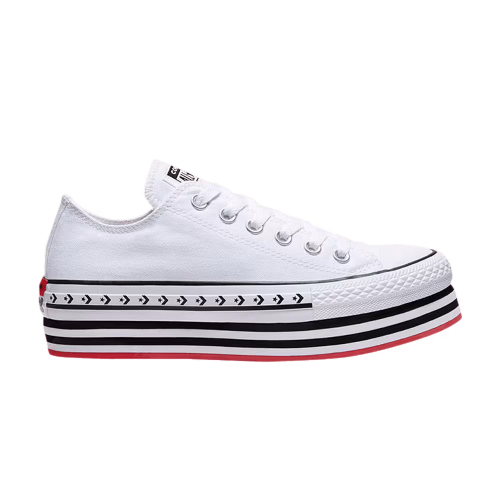 Converse Women's Chuck Taylor All Star Platform Layer Low Logo Play - White
