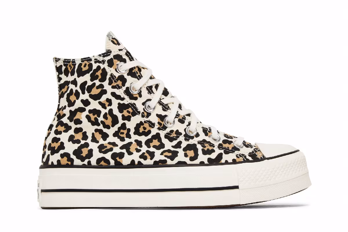 Converse Women's Chuck Taylor All Star Lift High Leopard, view 2