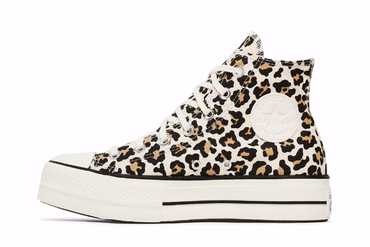 Converse Women's Chuck Taylor All Star Lift High Leopard, view 4