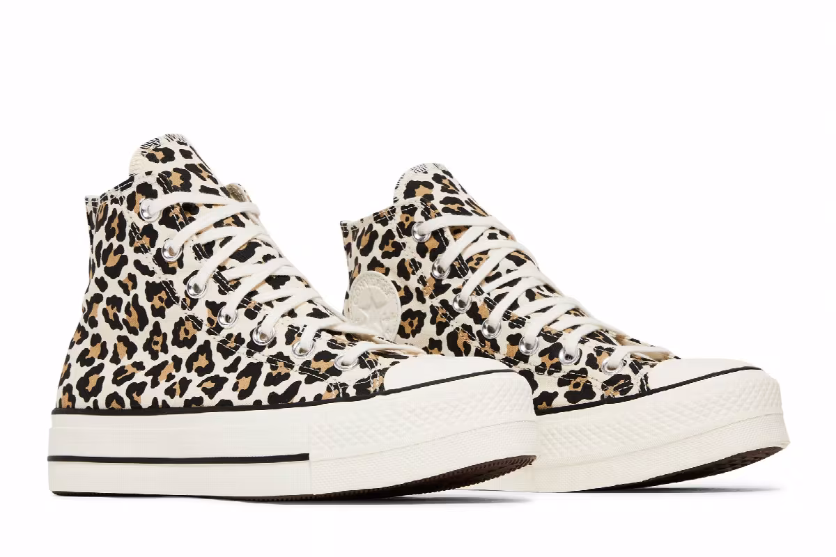 Converse Women's Chuck Taylor All Star Lift High Leopard, view 9