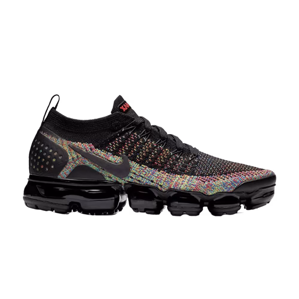 Nike Women's Air VaporMax Flyknit 2 Black Multicolor