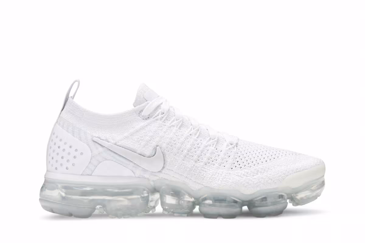 Nike Women's Air VaporMax Flyknit 2 White Vast Grey, view 2