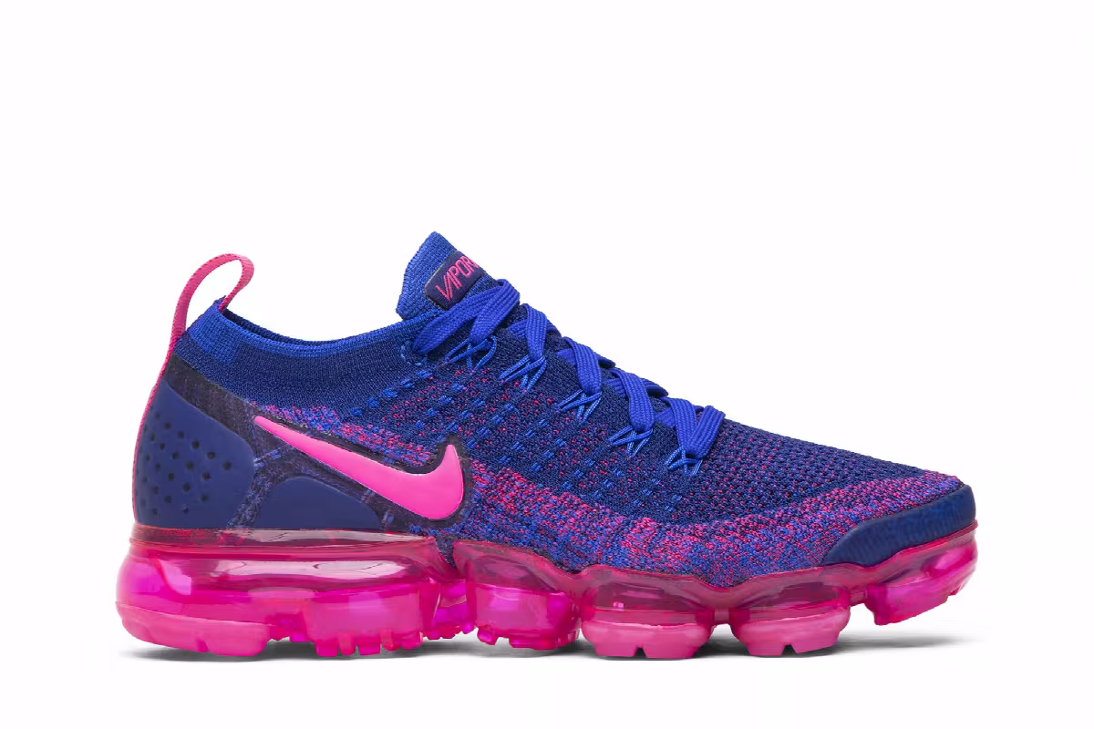 Nike Women's Air VaporMax Flyknit 2 Racer Pink Blue, view 2
