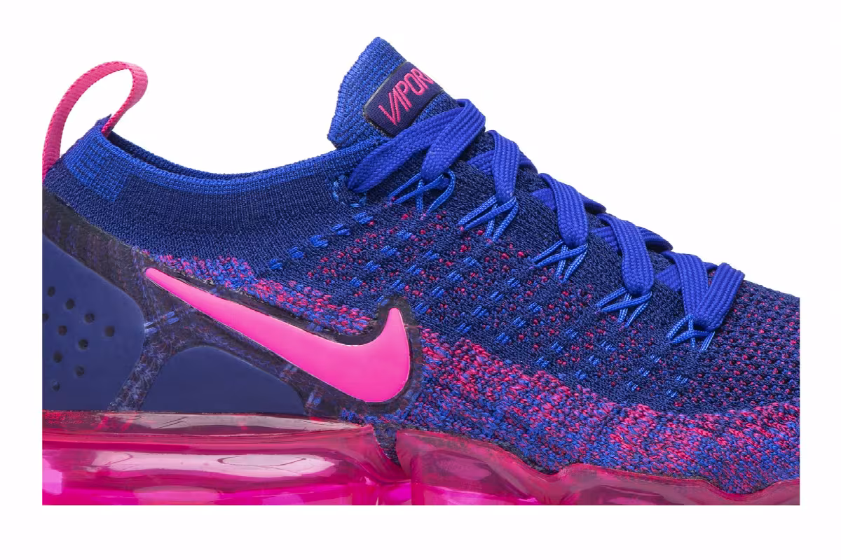 Nike Women's Air VaporMax Flyknit 2 Racer Pink Blue, view 3